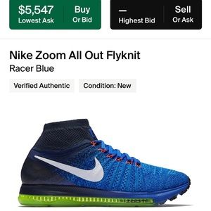 Nike Zoom All Out Flyknit “Racer Blue” Size 10.5 Men